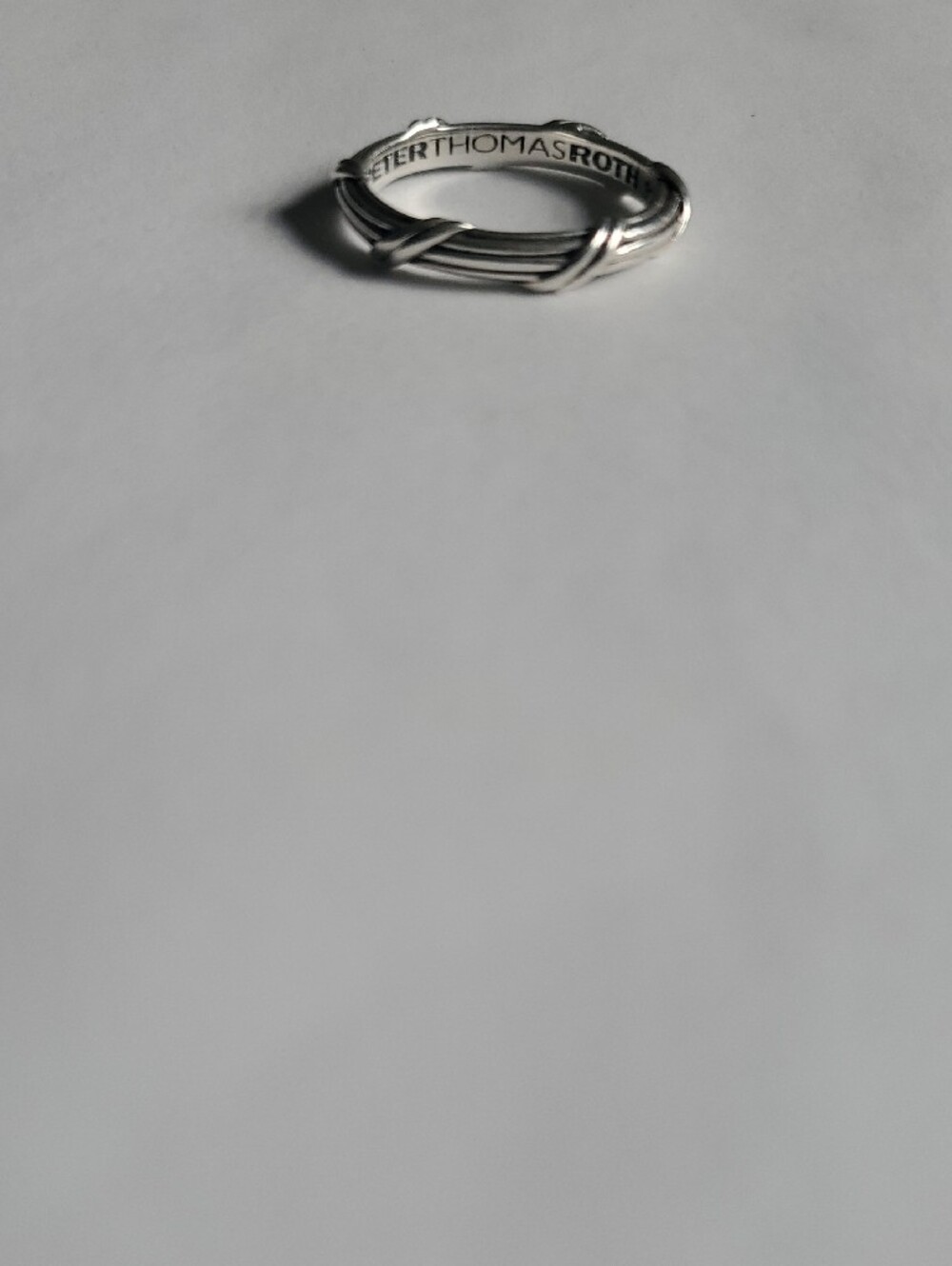 Peter Thomas Roth 925 Sterling Silver Twisted Band Ring Size 7.75 - Picture 3 of 5